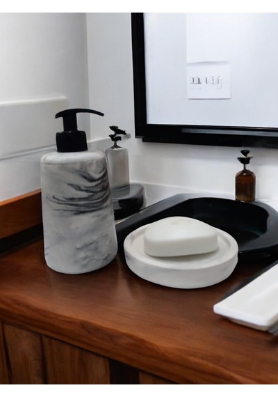 Marble Gri Sabunluk Beton Sıvı Ve Katı Sabunluk Gri
