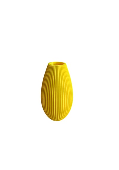Sarı Dekoratif Vazo, 150 Mm, 3d Baskı