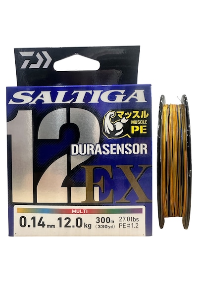 Daiwa Saltiga Dura 12 Braid 1.2pe 0.14mm 300m Multi Color İp Misi
