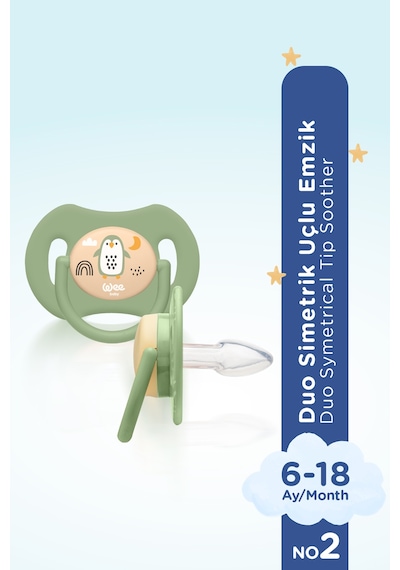 Wee Baby Duo Simetrik Uçlu Emzik 6-18 Ay No:2