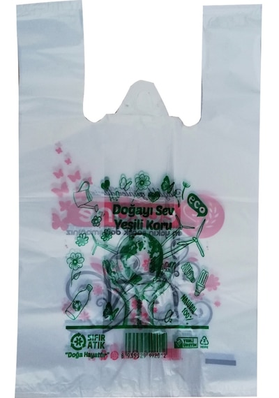 Bio Eczane Poşeti Baskılı Orta Atlet Poşet 5 KG 25 x 40 CM