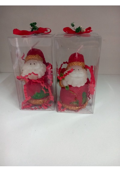 Noel Baba Mum 2 Adet Açık Kırmızı
