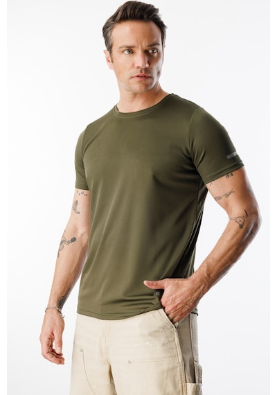 Genius Store Erkek Nem Emici Hızlı Kuruma Atletik Teknik Performans Spor T-shirt Drıfıt-kısakolnew Haki