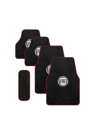 Fiat Füme Halı Kırmızı Biyeli Paspas Takımı Universal