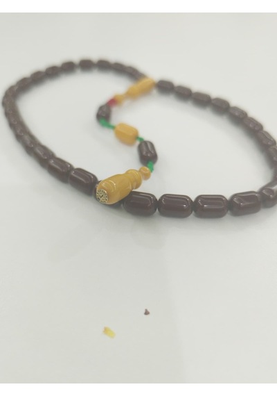 Zeyzun Usta İmzalı Sıkma Kehribar Tespih 9x13 Mm Kapsül Kesim 15412568