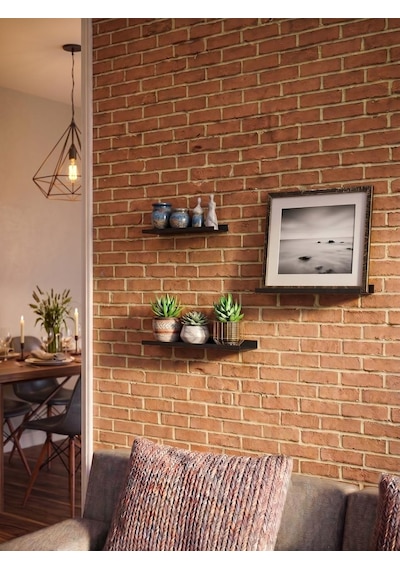 Orret Home 3'lü Metal Duvar Rafı Yapışkanlı Raf Seti Banyo Rafı Mutfak Rafı Dekoratif Duvar Rafı Siyah Minimal R Diğer