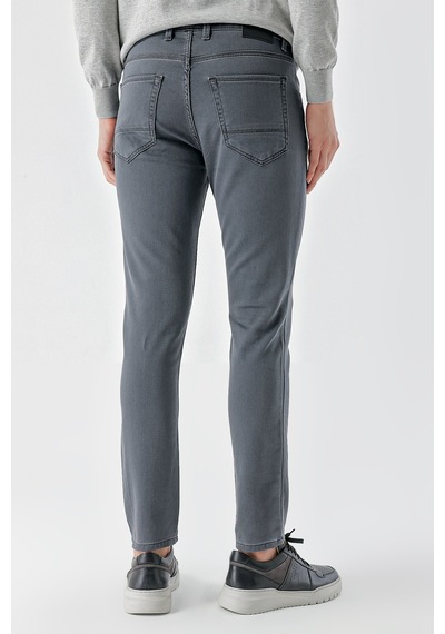 Morven Erkek Füme Mevsimlik Pamuk 5 Cep Slim Fit Jean Pantolon 24ms003012050 Füme