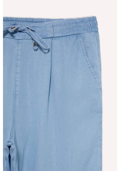 Defacto Pull On Carrot Fit Yüksek Bel Bilek Boy Akışkan Kumaş Yıkamalı Pantolon D8236AX25SM İndigo