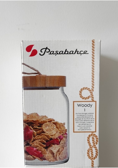 Woody Bamboo Kapaklı Kavanoz 860cc Şeffaf