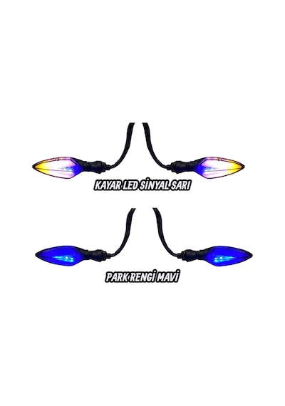Motosiklet Çift Renk Led Sinyal Kayan Yb0003
