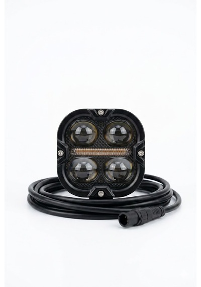 4 Led Angel Hardcap Kapaklı Motosiklet Sis Farı