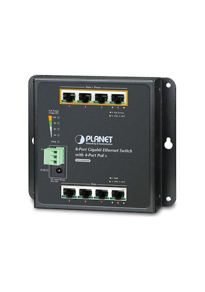 Planet Pl Wgs 804Hp Endüstriyel Duvar Tip Poe Switch