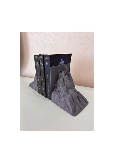 Ağır Dağ Kitap Tutucu Desteği Gri İkili Dolgulu Raf Aksesuar 1.5 Kg