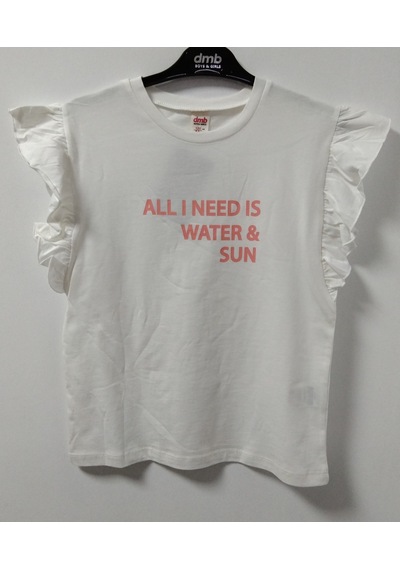 Dmb Boys & Girls DMB BOYS & GIRLS Kız Çocuk T-Shirt 8-13 Yaş Ekru