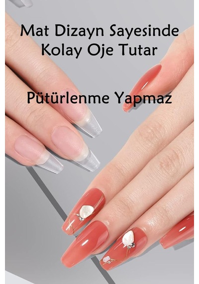 100 Adet Small Küt Orta Uzunlukta Jel Protez Tırnak Tips Small