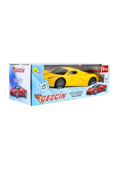 1:18 Pilli Uzaktan Kumandalı Full Fonksiyon Sarı Gezgin Araba