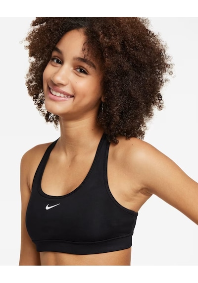 Nike Fj7161-010 Swoosh Kızlar Spor Sütyeni - Siyah