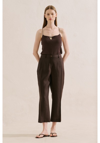 Manuka Keten Klasik Pantolon Acıkahve Ss26pnt00035-23.6552