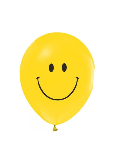 Balon 10 lu 1+1 Smiling Face Sarı