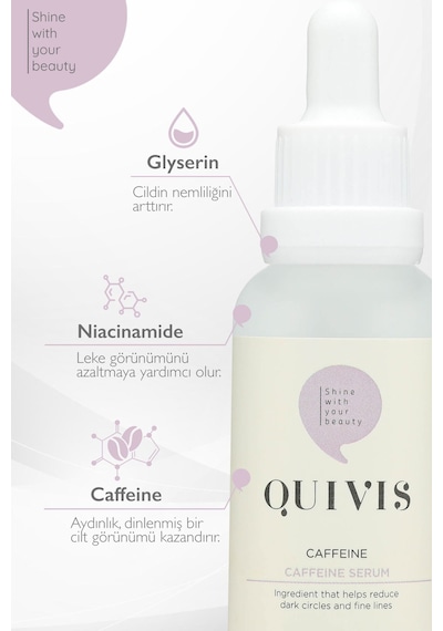 Quvis Göz Altı Torbalanma ve Kararma Karşıtı Aydınlatıcı Kafein Serum 30 ML
