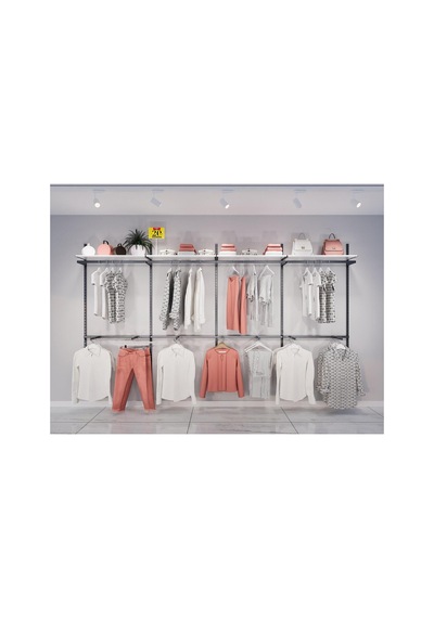 Mağaza Raf Sistemi, Askılık Sistemi, Butik Rafı, Mağaza Stand, Giyinme Odası-365 200 Çok Renkli