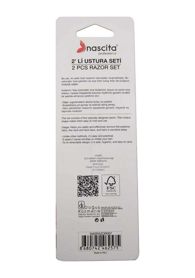 Nascita Geri Çekilebilir 2'li Razor Seti Karpuzlu Nasrazor008 Pembe