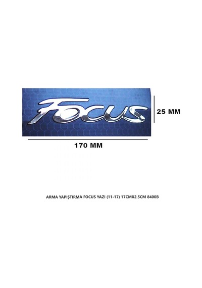 Focus Bagaj Yazısı Arma Yapıştırma 2011-2017 17cmx2.5cm