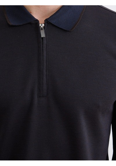 Lcwaıkıkı Classic Kahverengi Polo Yaka Erkek Sweatshirt