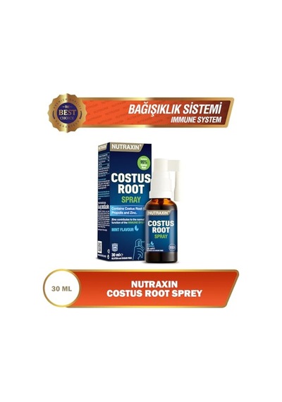 Nutraxin Costus Root Spray 30 Ml Vitamin Takviyesi