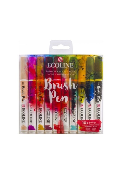 Talens Ecoline Brush Pen 10Lu Set Stilist 9808