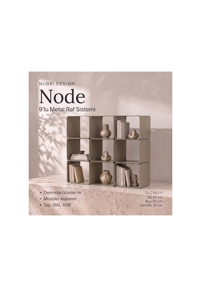 Node 9 Lu Modüler Metal Kitaplık 9 Bölmeli Küp Tasarım Dekoratif Raf Sistemi Bej - 940105938 Bej Node 9 Lu Modüler Metal Kitaplık 9 Bölmeli Küp Tasarım Dekoratif Raf Sistemi Bej - 940105938 Bej