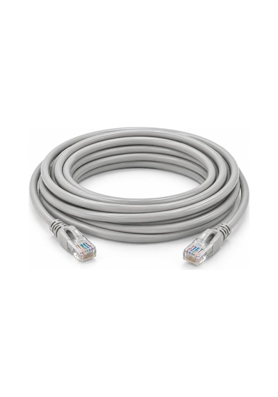 Cat6 Ethernet Kablosu 2 Metre Rj45 İnternet Kablosu Modem Pc Bilgisayar Laptop Ps5 Oyun Konsolu Router Switch Ağ Lan Network Patch Kablo Gri 25 Metre