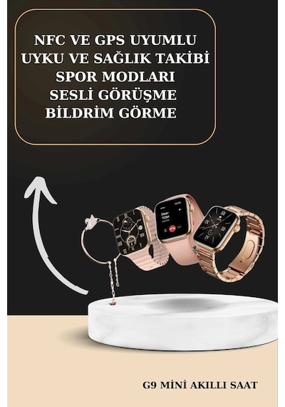 Mey İthalat 3 Kordonlu Pembe Amoled Ekran Akıllı Saat Ve Yeni Nesil Pro Kablosuz Bluetooth Kulaklık Anc/enc