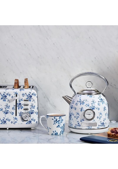 Laura Ashley El Yapımı Motifli China Rose Kablosuz Su Isıtıcı