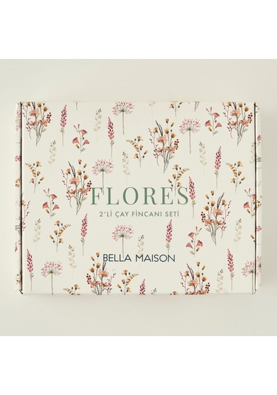 Flores Porselen 2'li Çay Fincanı Seti 180 Cc Diğer
