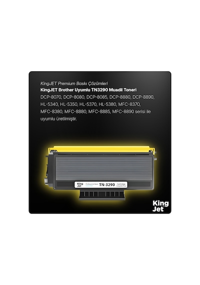 Kingjet Brother Uyumlu Tn-3290 Yüksek Kapasiteli Tekli Uyumlu  Toner Hl-5370