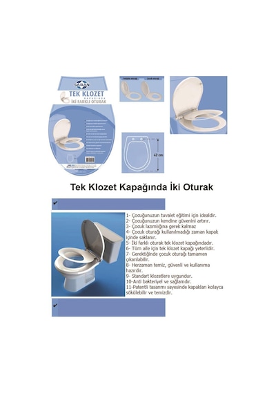 Saban Çocuk Adaptörlü Çift Kullanımlı Klozet Kapağı 295 579