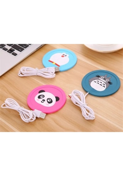 Usb Silikon Bardak Altı Isıtıcı Beyaz - Şeffaf