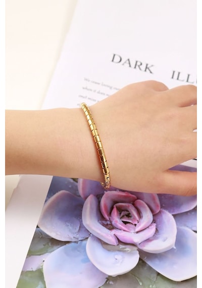 Chavin Gold Kelepçe Dizayn Çelik Bayan Bileklik Ev08sr Gold