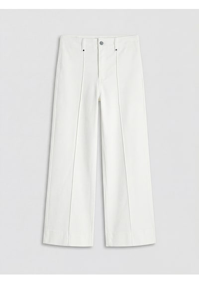 Lcw Modest Ekru Wideleg Fit Kadın Jean Pantolon