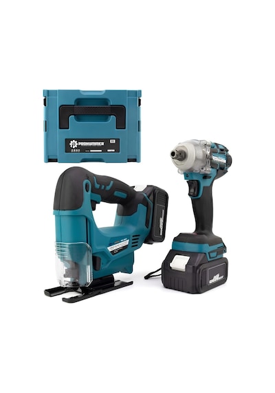 Prohummer Ph269 Akülü Kömürsüz 2li Set - Ayarlanabilir Dekupaj Testere Ve 350nm Somun Sıkma Sökme 36v 5ah Mavi