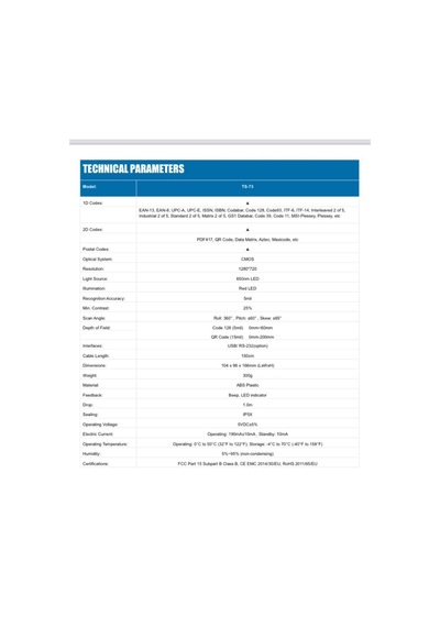 Tscan Ts-74 Masaüstü 1D/2D Barkod Okuyucu + Stand
