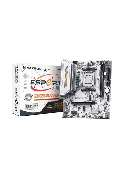 Maxsun Esport B650m Wıfı6 Ice Ddr5 Hdmı-dp Pcıe 4.0 Am5 Matx Beyaz