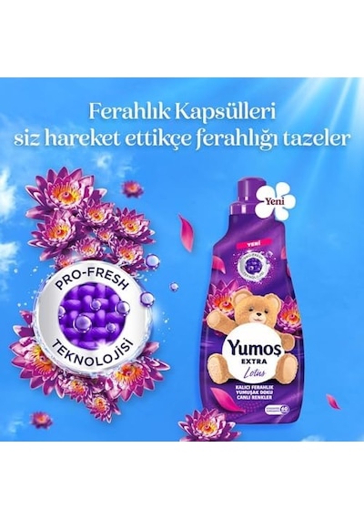 Extra Çamaşır Yumuşatıcı Lotus Ml 1440 Ml 60 Yıkama 0.75 LT - 2.5 LT - 12 KG