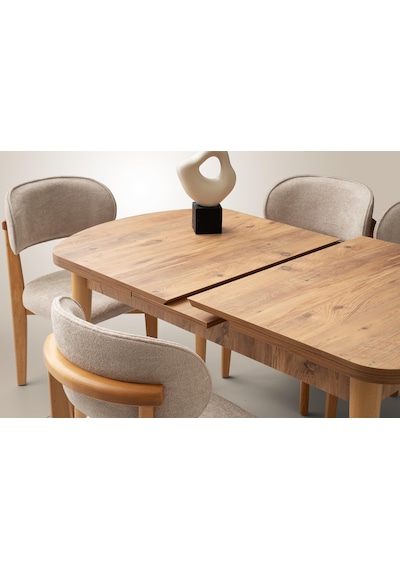 Venüs Norte Mdf Açılır Mutfak Masa Takımı 80x130 Çam