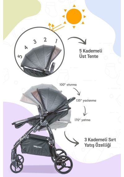 Bc 315 - Safari Pro Travel Sistem Bebek Arabası Vizon