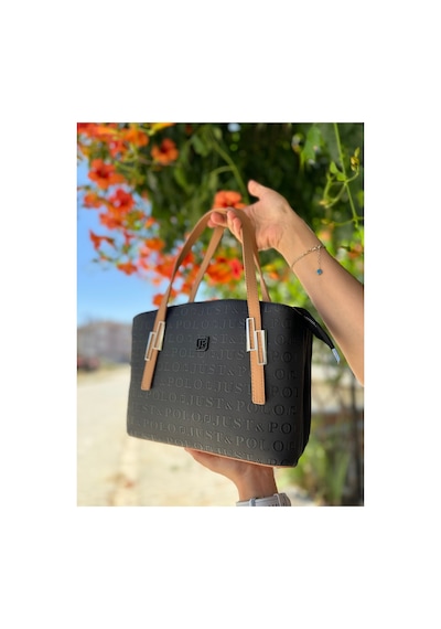 Just Polo Kadın El Ve Omuz Çantası 2066mh Siyah Camel 35636834
