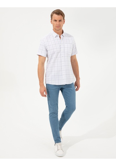 Pierre Cardin Haki Regular Fit Kısa Kollu Gömlek