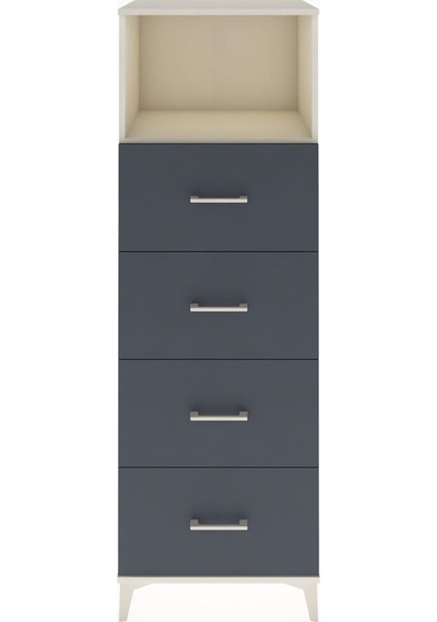 Hyperion Dolap Tek Raflı 4 Çekmeceli 60x44x182 Aytaşı-antrasit Aytaşı
