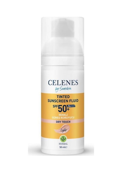 Celenes By Sweden Herbal Renkli Güneş Koruyucu Dry Touch Light 50 Faktör 50 Ml
